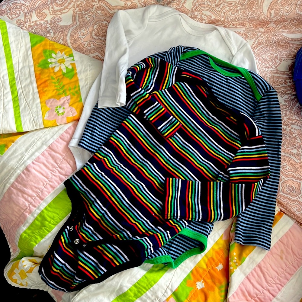 Primary 3 pack long sleeve onesies!
